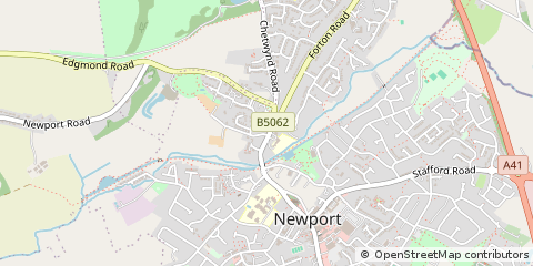 Map of Newport, Shropshire