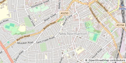 Map of Derby, Derbyshire