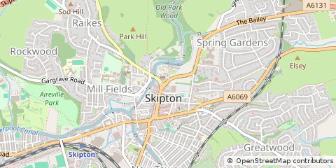 Map of Skipton, North Yorkshire