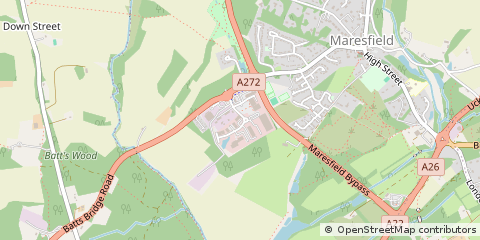 Map of Uckfield, East Sussex