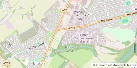 Map of Loanhead, Midlothian