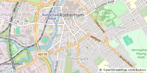Map of Rotherham