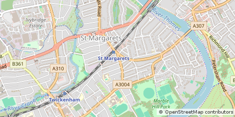 Map of ST Margarets, Twickenham