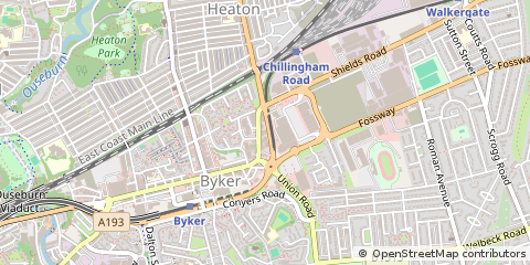 Map of Newcastle Upon Tyne