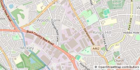 Map of Wednesbury, West Midlands