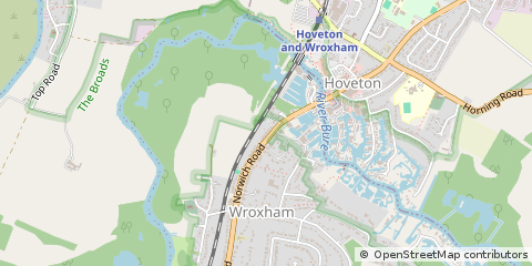 Map of Wroxham, Norfolk