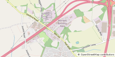 Map of Leicester, Leicestershire