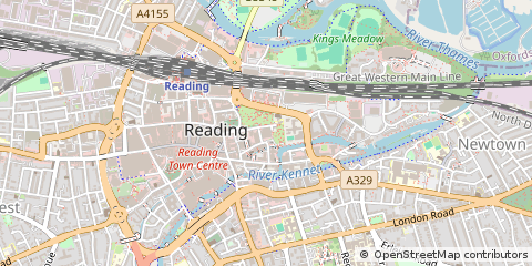 Map of Reading, Berkshire
