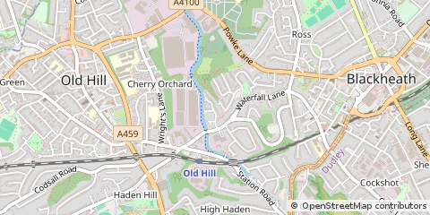 Map of Cradley Heath, West Midlands
