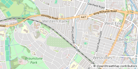 Map of Leicester