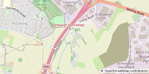 Map of Tamworth, Staffordshire