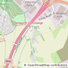 Map of Tamworth, Staffordshire