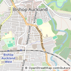Map of Bishop Auckland, Durham