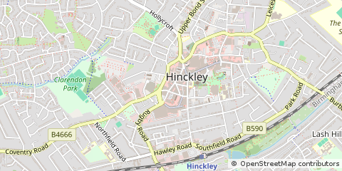 Map of Hinckley
