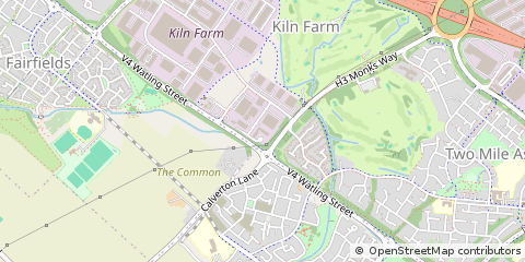 Map of Milton Keynes, Buckinghamshire