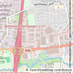 Map of Tewkesbury, Gloucestershire