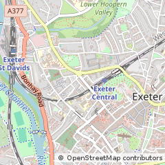 Map of Exeter, Devon