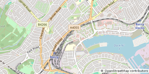 Map of Barry, Vale of Glamorgan