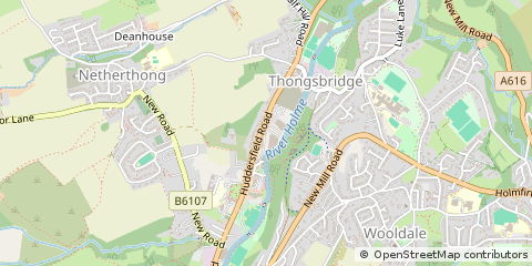 Map of Holmfirth, West Yorkshire
