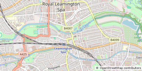 Map of Leamington SPA, Warwickshire