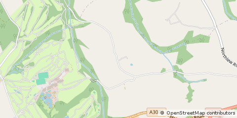 Map of Okehampton, Devon
