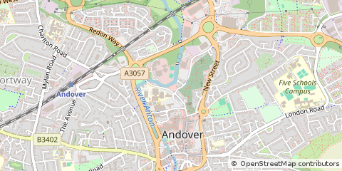 Map of Andover, Hampshire