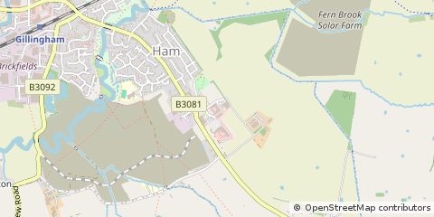 Map of Gillingham, Dorset