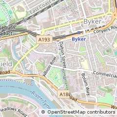 Map of Newcastle Upon Tyne, Tyne & Wear
