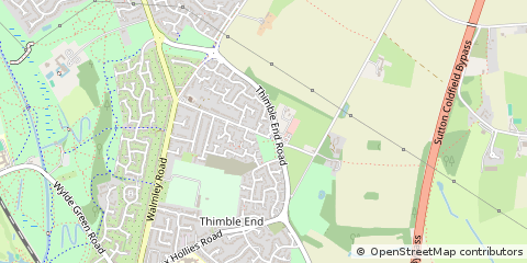 Map of Sutton Coldfield, West Midlands
