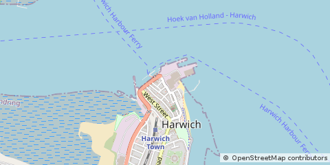 Map of Harwich, Essex