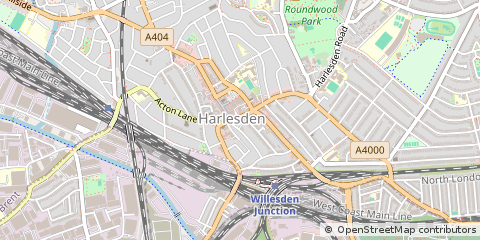 Map of Harlesden, London