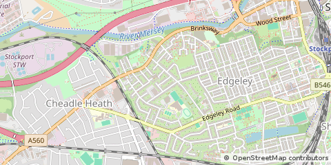 Map of Stockport, Greater Manchester