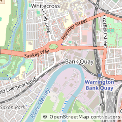 Map of Warrington, Cheshire