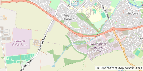 Map of Buckingham, Buckinghamshire