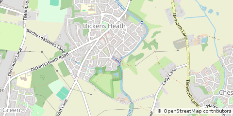 Map of Solihull, West Midlands