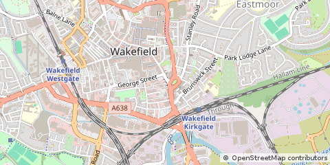 Map of Wakefield, Leeds