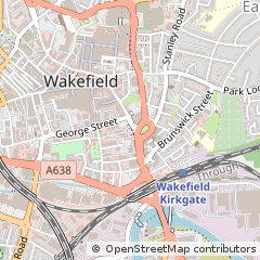 Map of Wakefield, Leeds