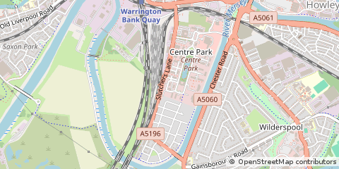 Map of Warrington