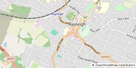 Map of Rayleigh, Essex