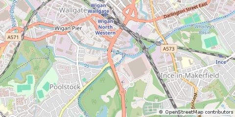 Map of Wigan, Lancashire