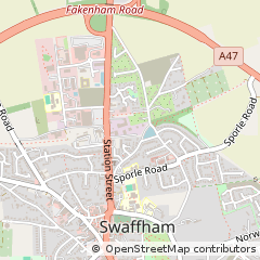 Map of Swaffham, Norfolk