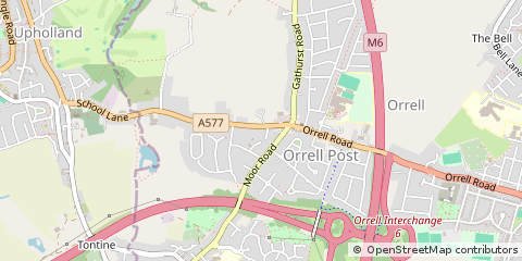 Map of Wigan, Lancashire