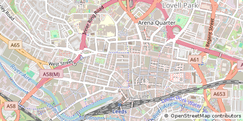 Map of Leeds, West Yorkshire