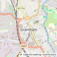Map of Grantham, Lincolnshire