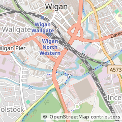 Map of Wigan, Lancashire