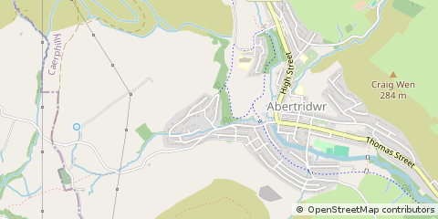 Map of Caerphilly