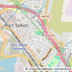 Map of Port Talbot, West Glamorgan