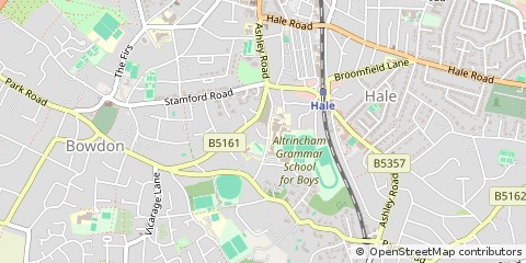 Map of Altrincham, Cheshire