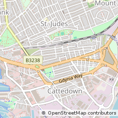 Map of Plymouth, Devon