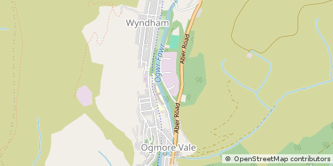 Map of Ogmore Vale, Bridgend